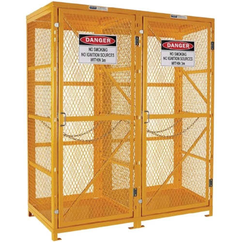 WORKWEAR, SAFETY & CORPORATE CLOTHING SPECIALISTS  - PRATT GAS CYLINDER CAGE 1 STORAGE LEVEL UP TO 18 G-SIZED CYLINDERS FLAT PACKED