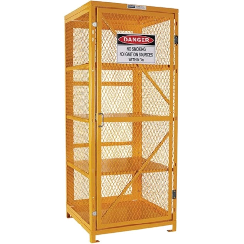 WORKWEAR, SAFETY & CORPORATE CLOTHING SPECIALISTS  - PRATT AEROSOL CAGE 4 STORAGE LEVELS UP TO 400 CANS. FLAT PACKED