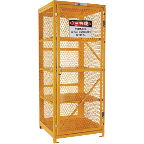 WORKWEAR, SAFETY & CORPORATE CLOTHING SPECIALISTS  - PRATT AEROSOL CAGE. 4 STORAGE LEVEL UP TO 400 CANS