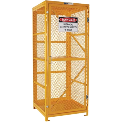 WORKWEAR, SAFETY & CORPORATE CLOTHING SPECIALISTS  - PRATT FORKLIFT CAGE. 2 STORAGE LEVELS UP TO 8 FORKLIFT CYLINDERS