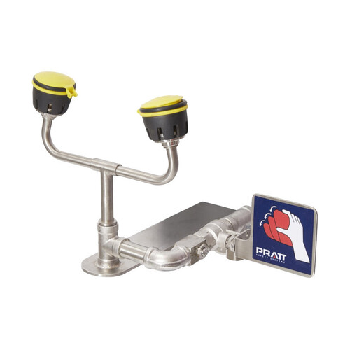 WORKWEAR, SAFETY & CORPORATE CLOTHING SPECIALISTS  - PRATT WALL MOUNTED SINGLE NOZZLE EYE WASH NO BOWL. NO FOOT TREADLE