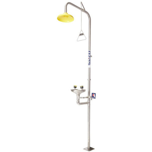 WORKWEAR, SAFETY & CORPORATE CLOTHING SPECIALISTS  - PRATT COMBINATION SHOWER WITH SINGLE NOZZLE EYE WASH WITH BOWL NO FOOT TREADLE