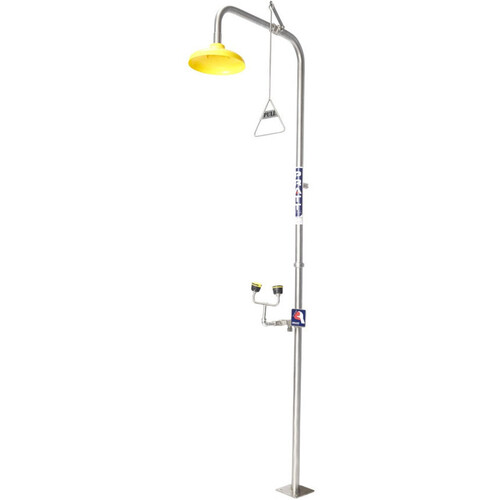 WORKWEAR, SAFETY & CORPORATE CLOTHING SPECIALISTS  - PRATT COMBINATION SHOWER WITH SINGLE NOZZLE EYE WASH NO BOWL NO FOOT TREADLE