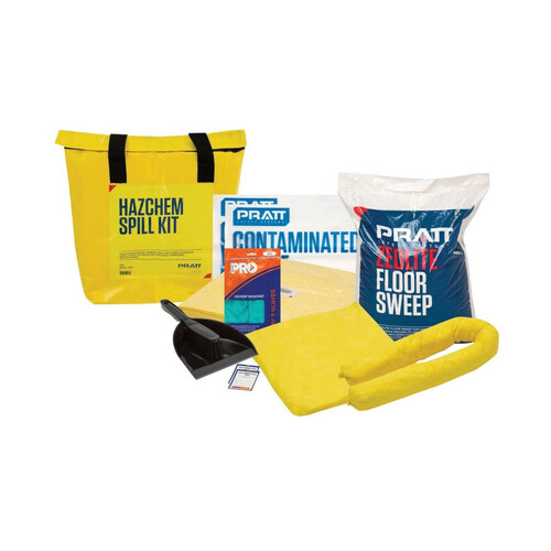 WORKWEAR, SAFETY & CORPORATE CLOTHING SPECIALISTS  - PRATT 25LTR HAZCHEM SPILL KIT- YELLOW BAG