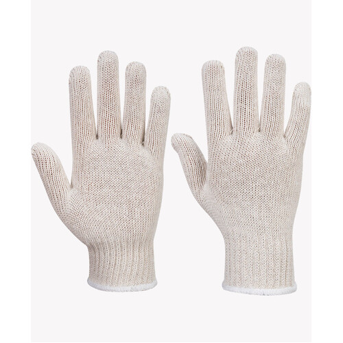 WORKWEAR, SAFETY & CORPORATE CLOTHING SPECIALISTS  - String Knit Liner Gloves White - White - L