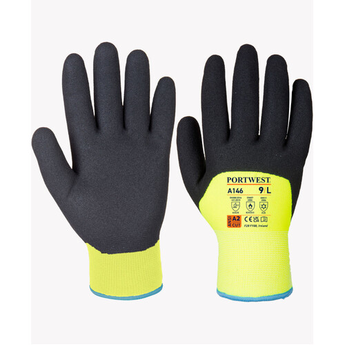 WORKWEAR, SAFETY & CORPORATE CLOTHING SPECIALISTS  - Arctic Winter Glove Yellow - Black - L