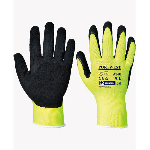 WORKWEAR, SAFETY & CORPORATE CLOTHING SPECIALISTS  - Hi-Vis Grip Glove - Latex