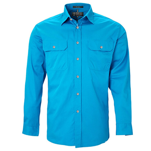 WORKWEAR, SAFETY & CORPORATE CLOTHING SPECIALISTS  - Open Front Men's Pilbara Shirt