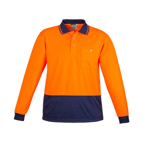 WORKWEAR, SAFETY & CORPORATE CLOTHING SPECIALISTS  - Unisex Hi Vis Basic Spliced L/S Polo