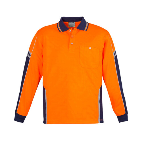 WORKWEAR, SAFETY & CORPORATE CLOTHING SPECIALISTS  - Mens Hi Vis L/S Squad Polo