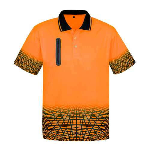 WORKWEAR, SAFETY & CORPORATE CLOTHING SPECIALISTS  - Mens Hi Vis Tracks Polo