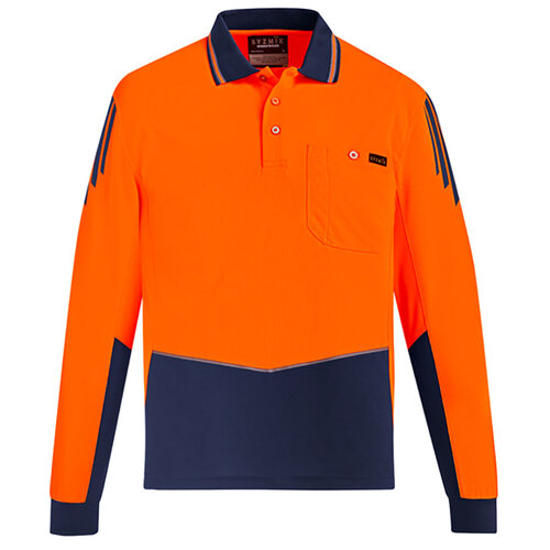 WORKWEAR, SAFETY & CORPORATE CLOTHING SPECIALISTS  - Mens Hi Vis Flux L/S Polo