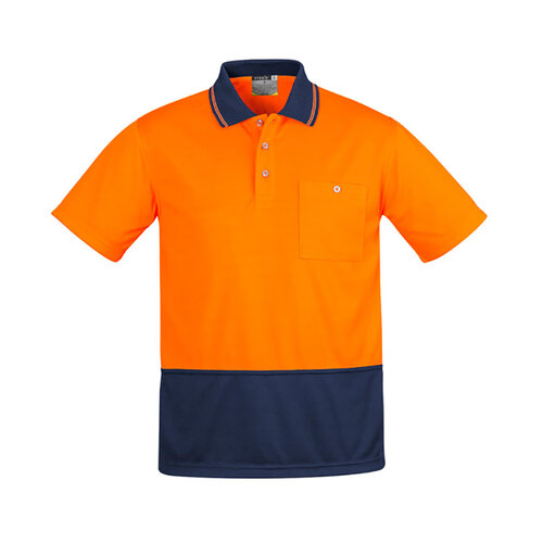 WORKWEAR, SAFETY & CORPORATE CLOTHING SPECIALISTS  - Mens Hi Vis Comfort Back S/S Polo