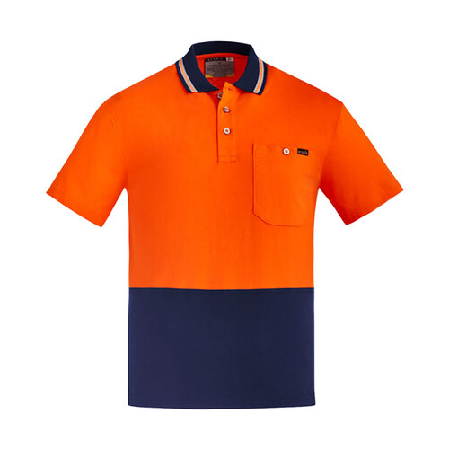 WORKWEAR, SAFETY & CORPORATE CLOTHING SPECIALISTS  - Mens Hi Vis Cotton S/S Polo