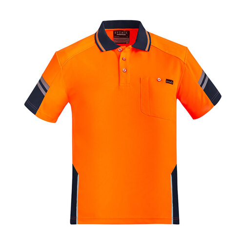 WORKWEAR, SAFETY & CORPORATE CLOTHING SPECIALISTS  - Mens Reinforced Hi Vis Squad S/S Polo