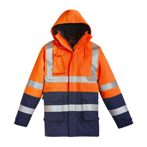 WORKWEAR, SAFETY & CORPORATE CLOTHING SPECIALISTS  - Mens Orange Flame Arc Rated Anti-Static Waterproof Jacket