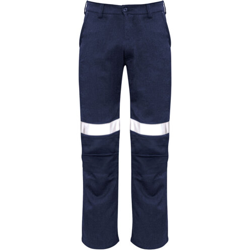 WORKWEAR, SAFETY & CORPORATE CLOTHING SPECIALISTS  - Mens Orange Flame Traditional Style Taped Work Pant