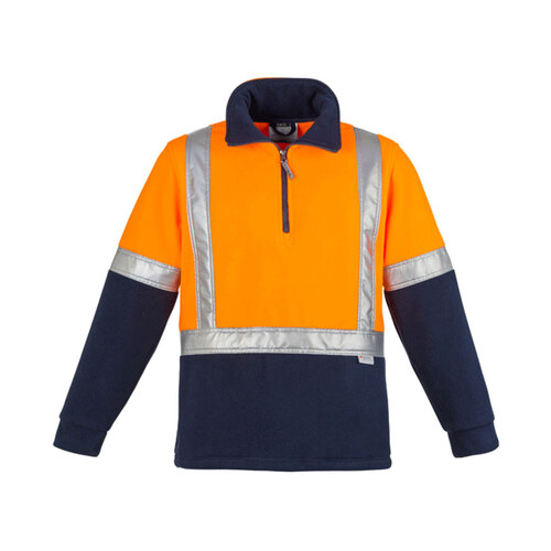 WORKWEAR, SAFETY & CORPORATE CLOTHING SPECIALISTS  - Mens Hi Vis Polar Fleece Pullover - Shoulder Taped