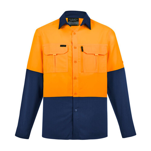 WORKWEAR, SAFETY & CORPORATE CLOTHING SPECIALISTS  - Mens Hi Vis Outdoor L/S Shirt
