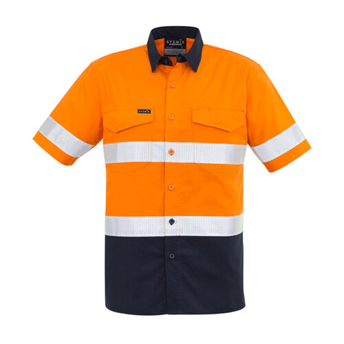 WORKWEAR, SAFETY & CORPORATE CLOTHING SPECIALISTS  - Mens Rugged Cooling Hi Vis Taped S/S Shirt