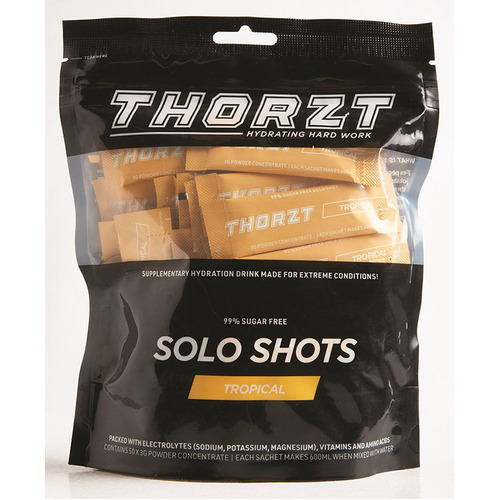 WORKWEAR, SAFETY & CORPORATE CLOTHING SPECIALISTS  - Solo Shot Sachet 3g   Solo Shots Pack x 50pk,Tropical