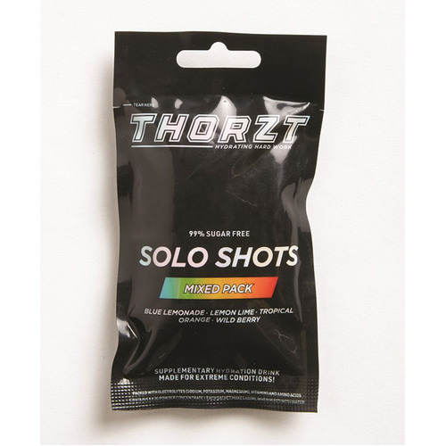 WORKWEAR, SAFETY & CORPORATE CLOTHING SPECIALISTS  - THORZT FIVE PACK SUGAR FREE SOLO SHOT MIXED FLAVOURS - 5 SACHETS