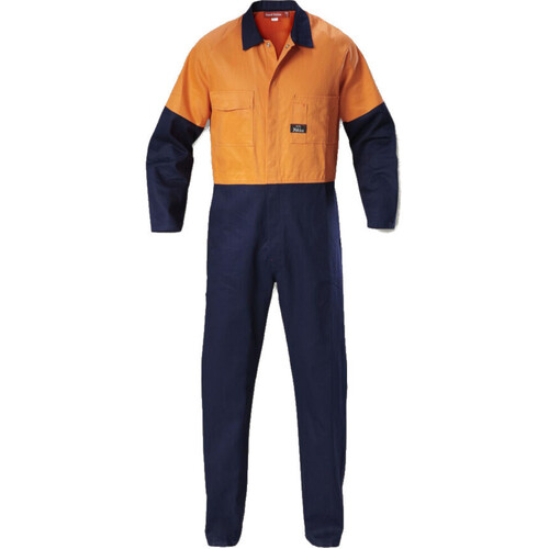 WORKWEAR, SAFETY & CORPORATE CLOTHING SPECIALISTS  - Foundations - Hi-Visibility Two Tone Cotton Drill Coverall