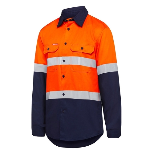 WORKWEAR, SAFETY & CORPORATE CLOTHING SPECIALISTS  - Core - Shirt Long Sleeve 2 Tone Taped Vented