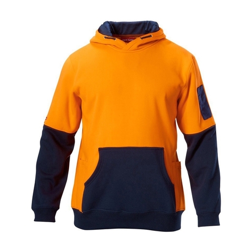 WORKWEAR, SAFETY & CORPORATE CLOTHING SPECIALISTS  - Foundations - Hi-Visibility Two Tone Brushed Fleece Hoodie